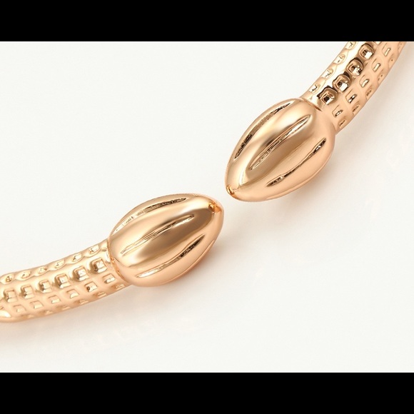1 Rose Gold West Indian Bangle Acorn Cocoapod 60mm Fashion - Picture 2 of 5
